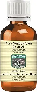 Devprayag Pure Meadowfoam Seed Oil (Limnanthes alba) Natural Therapeutic Grade Cold Pressed 30ml (1 oz)