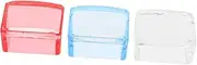 BATHVEVE 3sets Nail Art Stamper Stamping Nail Stencils for Precision Stamping for Professionals Beginners Transparent