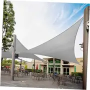 Grey Triangle Sun Shade Sail Canopy Outdoor Patio Fabric 12' x 12' x 12' Gray