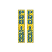 Road King - BMX PRO 1500 Yellow-blue - PRISM fork decals - Old School BMX