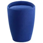 Elama Barrel Chair 20"x15"x15" Blue Denim Metal Frame w/ Removable Cushions