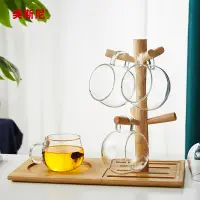在飛比找松果購物優惠-歐式小清新實木杯架創意馬克杯瀝水掛架置物架 (8.3折)