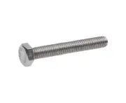 Hex Head Screws Bolts 304 Stainless Steel Metric Flat Hexagon Coarse Threaded Machine Cap Fully Thread Assortment SUS Storage Silver M6x50mm 10X