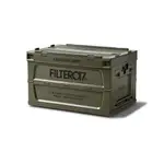 【~~】 FILTER017 PORTABLE FOLDING STORAGE CONTAINER 軍綠 戶外露營 雙側開 摺疊 收納箱 65L H5466【新竹皇家4711256012995】