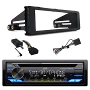 JVC In-Dash CD Player Receiver, Handlebar Kit, Harley 98-2013 Stereo Install Kit