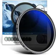 NEEWER 67mm MRC Variable ND Filter ND2-ND400, Neutral Density Adjustable ND Filter (0.3 to 2.7,1 to 9 Stops), Multi Layer Coated Optical Glass, Water Repellent & Scratch Resistant Ultra Slim Filter