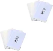 NUOBESTY 2sets Card Sleeves Cover Credit Card Holder Magnetic Protection Standard Size 10pcs*2