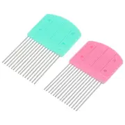 2Pcs Paper Quilling Tool Comb, 5.7x3.2" Origami Boards Strip Loops Blue, Pink