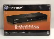 TRENDnet 8-Port Stackable Rack Mount PS/2 KVM Switch With OSD TK-802R RARE MODEL