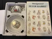 Wedgwood Peter Rabbit Child’s Mug and Oatmeal Bowl Set New in Box