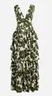 J Crew Collection plunge-neck tiered dress in leafy floral Item BR493 S 4