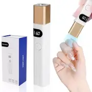 Handheld UV Light for Gel Nails Portable Cordless Mini Flash Cure Nail Lamp w...