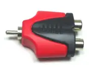 ZXPC Professional 1 Male RCA Jack to 2 x RCA Female Plug Adapter.
