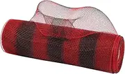 [MEEDEE] Black And Red Check Mesh Ribbon For Christmas Tree Red Black Deco Mesh 10 Inch Poly Mesh Decorative Mesh Wreath Supplies For Buffalo Plaid Check Christmas Wreath Farmhouse Door Wreath (30 Feet)