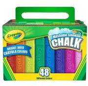 New 48 Piece Crayola Washable Sidewalk Chalk & Scribble Scrubbie Pastel Pets 3pk