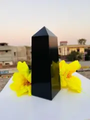 Natural Large Black Tourmaline Tower 2.4 LBS/6.9" Crystal Wand Huge Obelisk