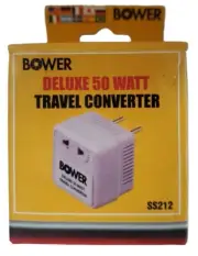 Bower Deluxe 50 Watt Step-down Reverse International Converter SS212