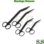 4 Lister Bandage Scissors 3.5" 4.5" 5.5" 7.25" Black Color Surgical Instruments