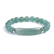 Healing Stone Bracelet Stretch Beaded Bracelet Lucky Jade Bracelet Square Crysta