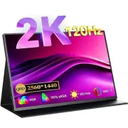 15.6" Portable Monitor for Xbox Series S 120Hz 2K QHD IPS Gaming Monitor