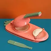 Fxvhojq 2 in 1 Dumpling Maker, Manual Dumpling Skin Maker Dumpling Moulds, Multifunction DIY Manual Dumpling Press Molds Set, Baking Pastry Manual Artifact for Dumpling Kitchen (D)