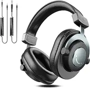 FIFINE Over Ear Headphones with Cable, Studio Headphones with 6.35 & 3.5 mm Jack and 50 mm Driver, Closed DJ Headphones for Monitor, Studio, Podcast, Recording, Mobile Phone, PC, Mixer, Xbox