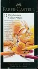 Faber-Castell 12 piece Polychromos Colour Pencils NEW (plastic has a rip)