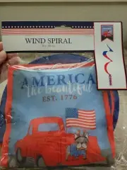 Patriotic America The Beautiful Wind Spinner Spiral 39in.