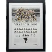 GEELONG CATS 2009 AFL PREMIERS HAND SIGNED CAPTAIN COACH AFL PRINT ABLETT BARTEL