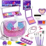 Make Up Toy | 19x Girls Play Makeup Kit - Washable Make Up Toy, Real Makeup Girls Toy for Birthday Christmas Kids 3 4 5 6 7 8 9 10 11 12 Years Old