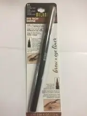 MILANI Eye Tech Define 2 In 1 Brow + Eyeliner Felt Tip Pen - BLACK/NATURAL TAUPE