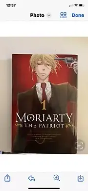 Moriarty B volume on a manga book