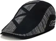 [M MOACC] Men's Newsboy Caps Cotton Buckle Adjustable Beret Hat Flat Driving Cap Cabbie Gatsby Hats