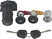 AL053 Complete Lock Set Ignition Switch Left Right Door Lock Trunk Lock, for Ford, KA, for Fiesta, Courier Escort Auto Ignition Lock Cylinder