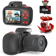 Kids Camera for Boys and Girls, Digital Camera for Kids with Video, Toy Camera Toddler Camera for Girls with 32GB Card, Best Birthday Festival Toys Gifts for Kids Age 3 4 5 6 7 8 9 10 11 12 Year Old