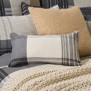 Carter Check Bedroom Oblong Cushion [HABBCARTEC25]