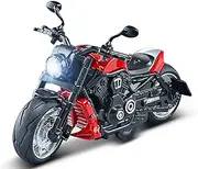 Gilumza Pull Back Motorcycles Toy, Moto Gift with Music Lighting, Wolverine Motorcycle Toys for Boys Kids Age 3-12 Year Old (Red)