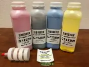 (200g x 4) "Super Glossy" 4 Toner Refill for OKI C712, C712dn Printer + 4 Chips