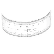 Film Flexible Ruler 10cm 0.1mm Scale with R Angle 1 Pcs Transparent