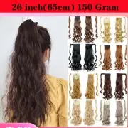 26inch 65cm 150Grams Wrap Ponytail Hair EXTNSIONS as Human hair adequate qualiAD