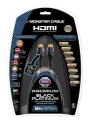 Monster Black Platinum Ultra HD High Speed HDMI Cable with Ethernet and...