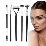 Eyelash Brush | Foldable Eyebrow Spoolie Set of 5,Curled Grooming Brush Brow Comb Makeup Definer for Women Upper Lower Lash
