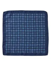 [Dom Bagnato] Foulard Silk Pochette Pocket Square in Navy