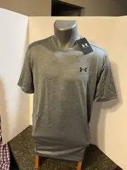 Under Armour Men’s T-Shirt Gray Heather Small Polyester Spandex - NWT