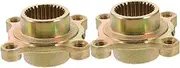 Beatifufu 2pcs Brake Disc Holder Go Kart Part Rear Wheel Rim Hub for Go Kart Rear Wheel Hub for Atv Rear Wheel Rim Hub for Atv Go Kart Wheel Rim Atv Part Rear Axle Atv Golden Steel