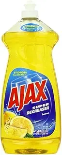 [Ajax] Super Degreaser Dish Liquid, Lemon, 30 Fluid Ounce