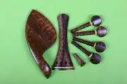 4/4 Violin parts snake wood tailpiece+chinrest+End pin+peg Violin Part