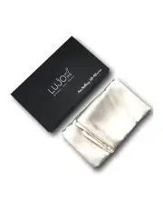 [Lujo Home] Silk European Pillowcase in White Ivory