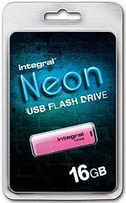 Integral Neon 16GB USB 2.0 Flash Drive - Pink