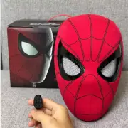 The Amazing Spider-Man Mask Moving Eyes Cosplay Prop Toy w/ Remote Control Ring